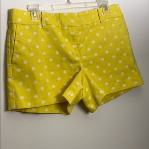 Yellow polka dot Ann Taylor shorts